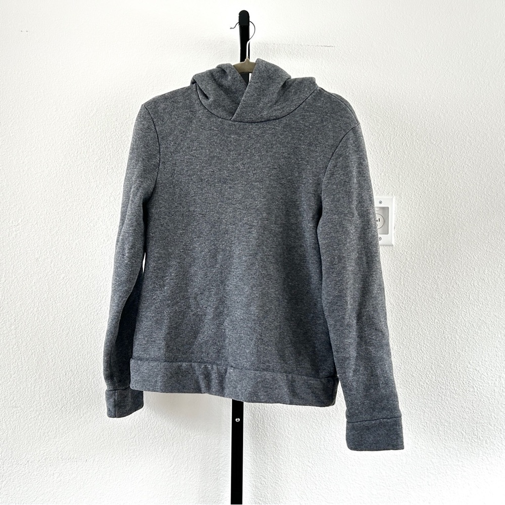 James Perse Pullover Gray Fleece Hoodie, Size 0, New without Tag